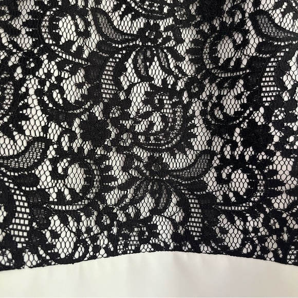 Laundry by Shelli Segal  Cream White Black Lace Blazer Jacket Size 16 NWT - Picture 11 of 16